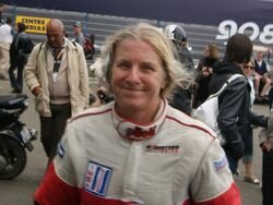 Granny Andrea on Le Mans 24 Hours GTE AM podium